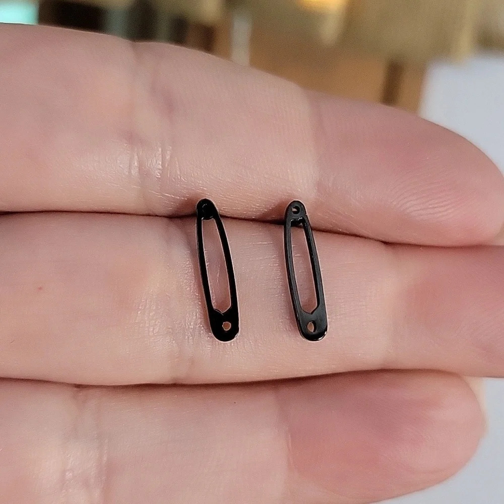 Safety Pin Stud Earrings, choice of color